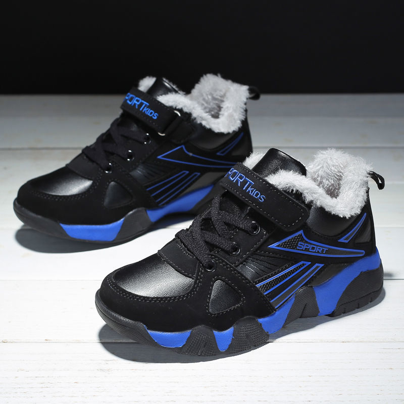 珍妮羊男童棉鞋冬季加绒保暖儿童雪地靴防水男孩大棉户外棉鞋中大童