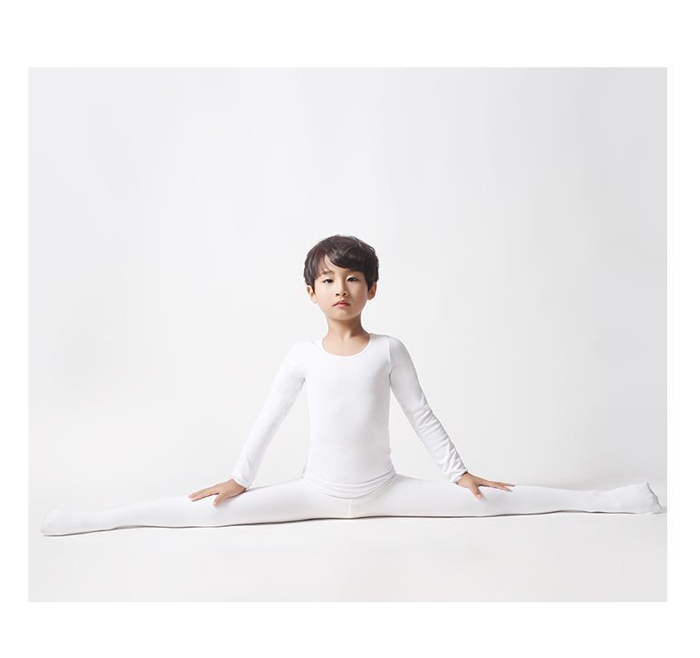 套装男童圆领女童舞蹈袜衣女孩棉毛衫白色厚绒上衣s码适合90110cm穿