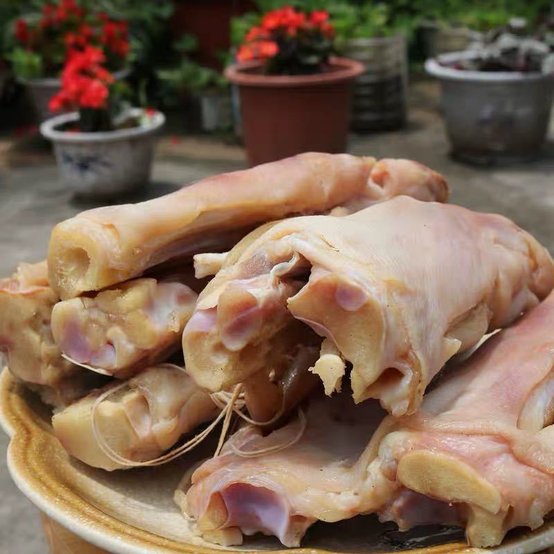 安徽特产咸猪手风干咸猪蹄风干腊肉咸猪爪咸肉 1斤咸猪蹄 剁块【图片