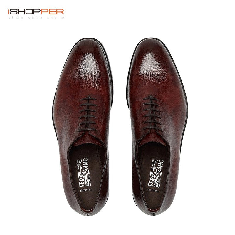 ferragamo菲拉格慕男鞋牛皮革休闲皮鞋深棕色02b482 740801预售 7/40