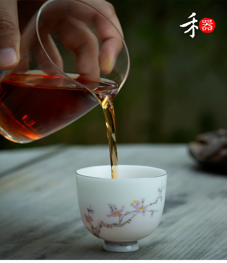 禾器主人杯禾器手绘杯子景德镇高温白瓷手绘茶杯王寅霞花神杯怡尚品茗