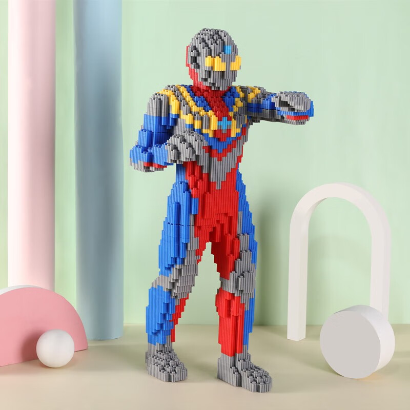 duz迪迦奥特曼积木儿童拼装玩具泰罗模型男孩高难度生日礼物迪迦锤子