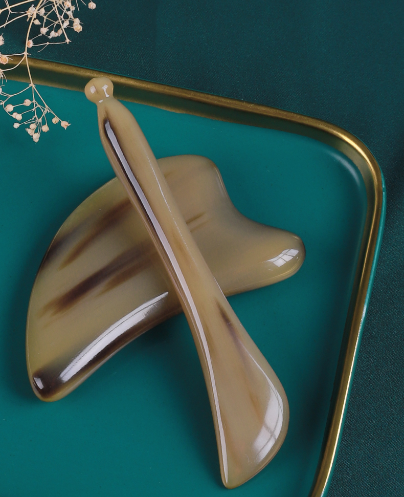 药房直售加厚1118cm脸部刮痧板美容院面部按摩刮脸板牛角全身通用经络