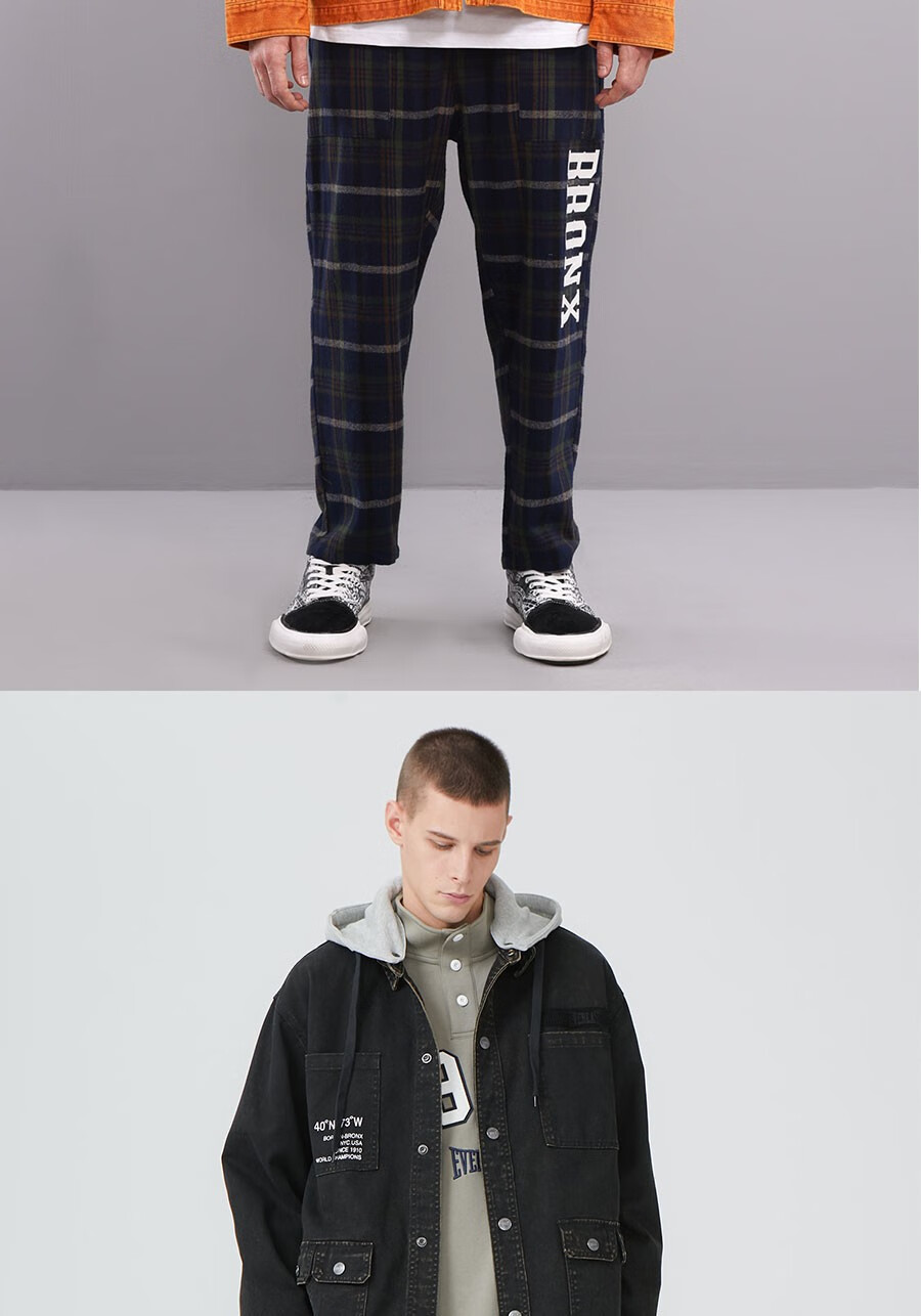 everlast拳击服时尚休闲牛仔外套秋冬新款带帽褂子户外潮流服装橙色xl