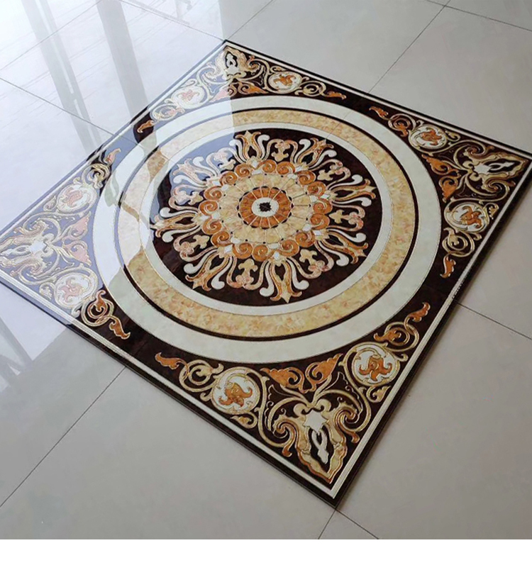 客厅地砖拼花瓷砖入户玄关圆形拼花瓷砖图案欧式地砖客厅餐厅酒店电梯