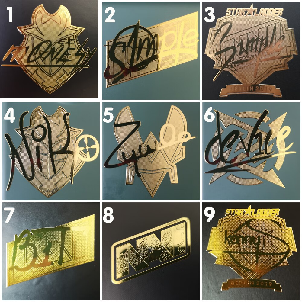 csgo游戏周边贴纸印花金属全息高清泰坦高清贴simpletitan皇冠战队金