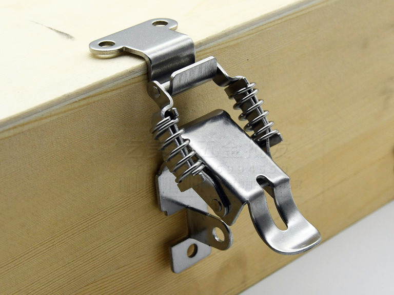 锁扣搭锁双直角304不锈钢双弹簧搭扣90度直角冷藏保温箱锁扣密封工具