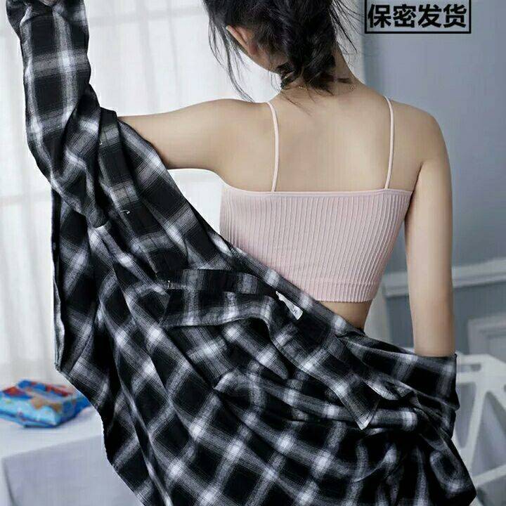 内衣女学生韩版初中生吊带打底背心性感少女性感外穿裹胸抹胸文胸两件