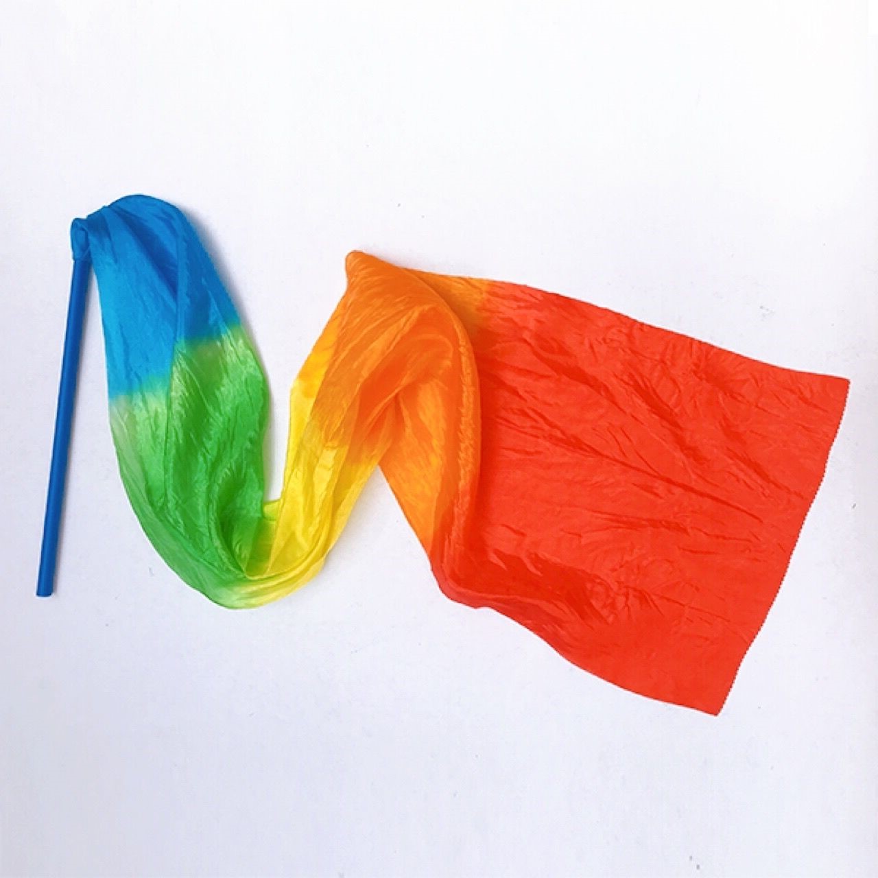 舞蹈彩绸彩带飘带带棒秧歌真丝彩绸跳舞甩绸红绸盛世鸿姿表演定制 红