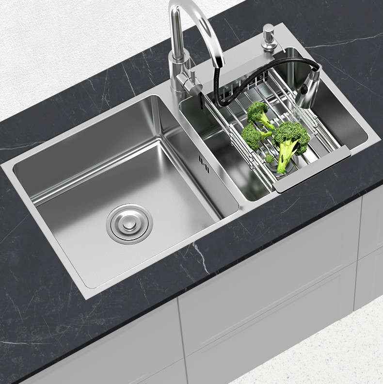 长虹changhong304不锈钢厨房水槽双槽洗菜盆家用水池洗碗池水盆洗菜盆