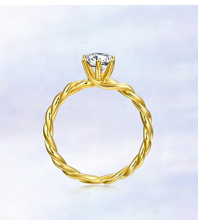 新年礼物 生日礼物 迎彩钻品牌设计款eternal love系列18k金花型扭臂1