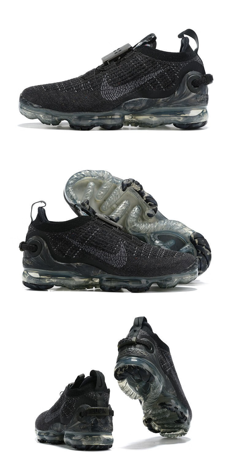 airvapormax2020fk飞线彩虹编织大气垫透气男鞋子运动 21全黑 44