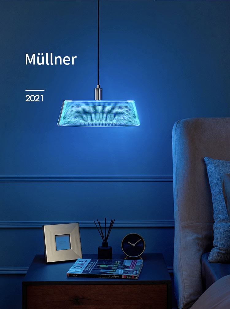 德国柏曼智能餐吊灯欧式创意餐厅吧台吊灯多色温调节卧室床头氛围灯镜