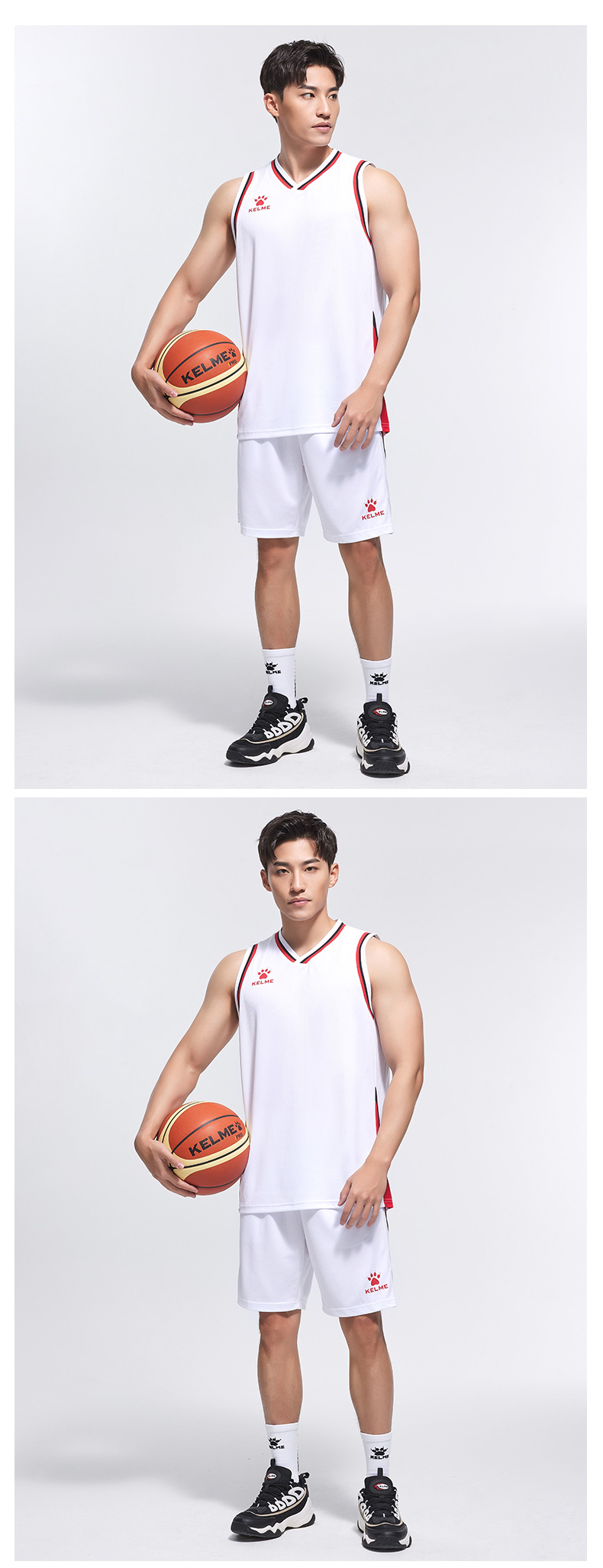 kelme/卡尔美篮球服套装男学生运动比赛训练透气定制团购球队队服