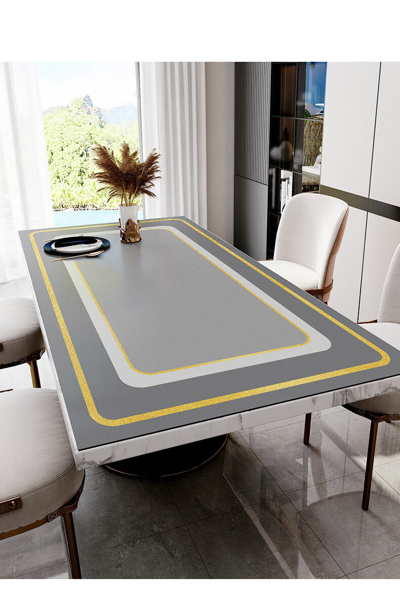 衣诺pu皮革桌布防水防油免洗防烫防滑长方形茶几垫台布桌面垫餐桌垫