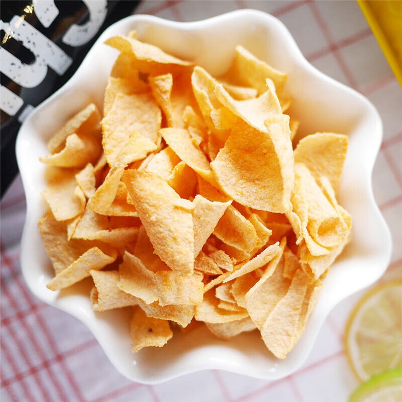 宏图山药薯片 90g*4袋 宏图山药片膨化零食山药脆片手工淮山药薯片