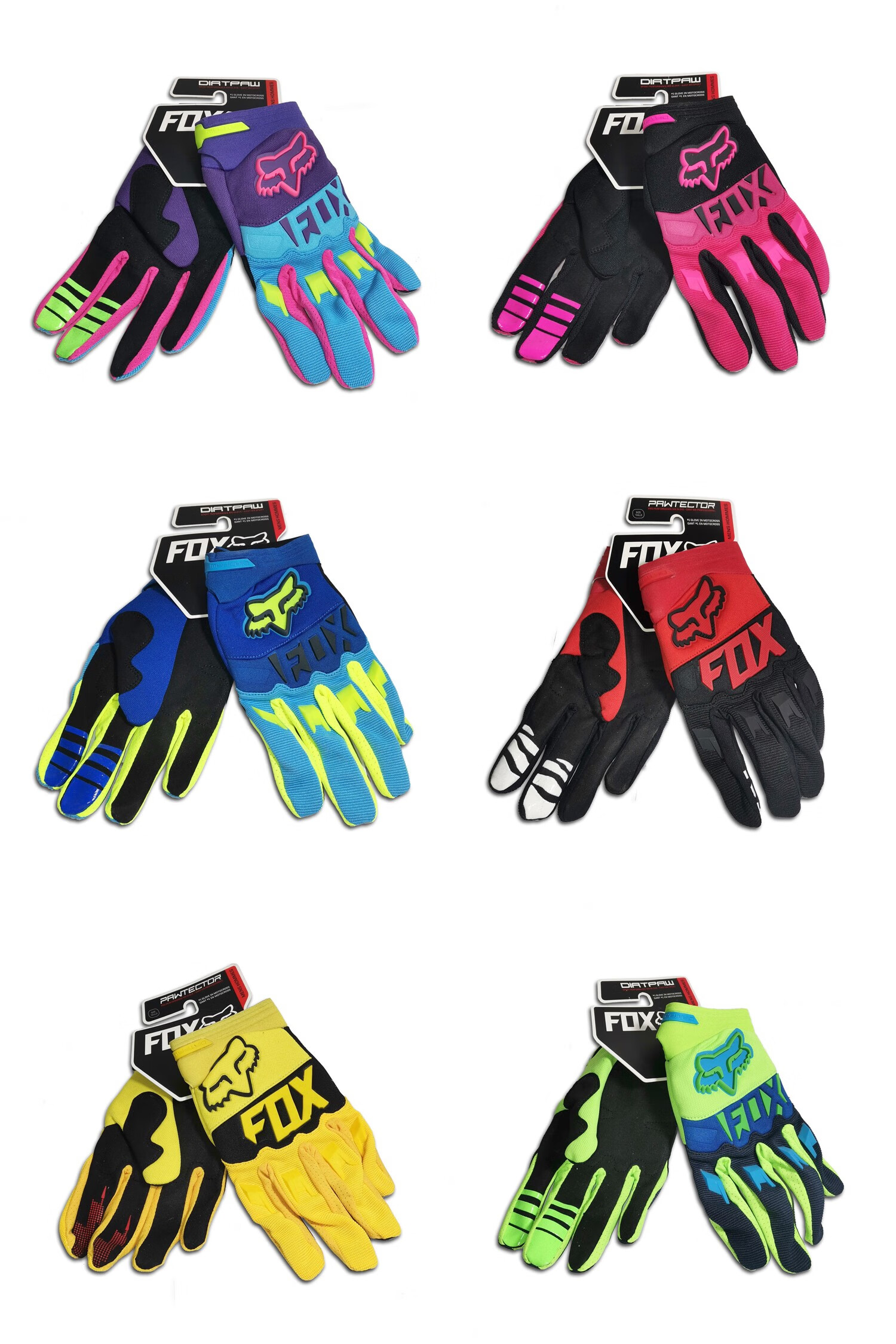 fox 手套fox新款秋季摩托自行电动机车越野薄款户外骑行士手套男女款