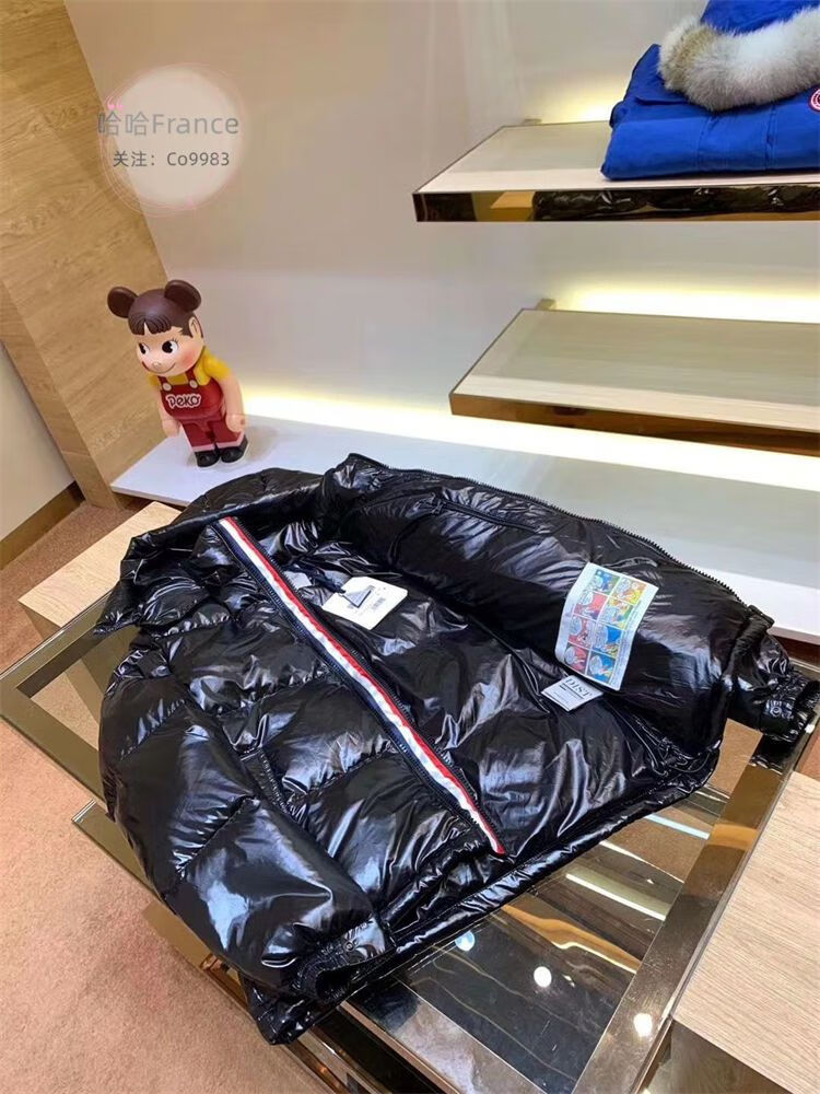 代购蒙口蒙家maya织带玛雅短款羽绒服简洁连帽外套加厚男女情侣外套