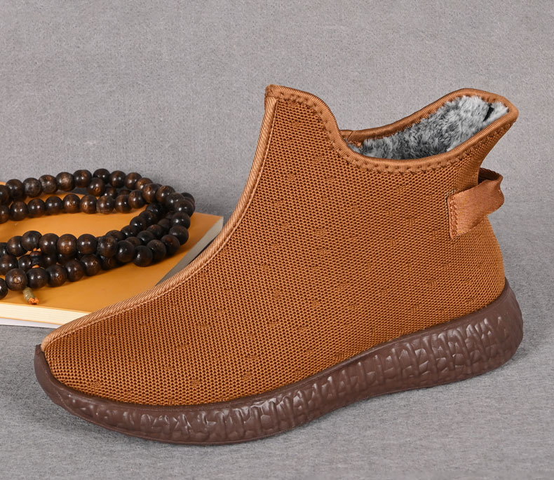 真如界僧鞋旗舰店冬季二棉高帮布鞋禅意老北京男士休闲轻便居士鞋子