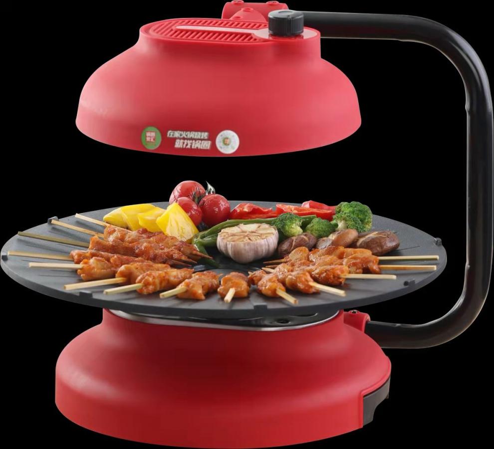 锅圈无烟烧烤锅 锅圈烧烤炉岳云鹏煎锅用电磁炉家用不粘韩式室内无烟