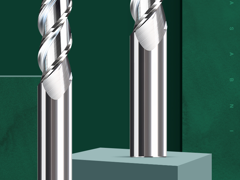 xhta钨钢铝用铣刀硬质合金三刃60度平底立铣刀cnc数控加工中心刀具 1.