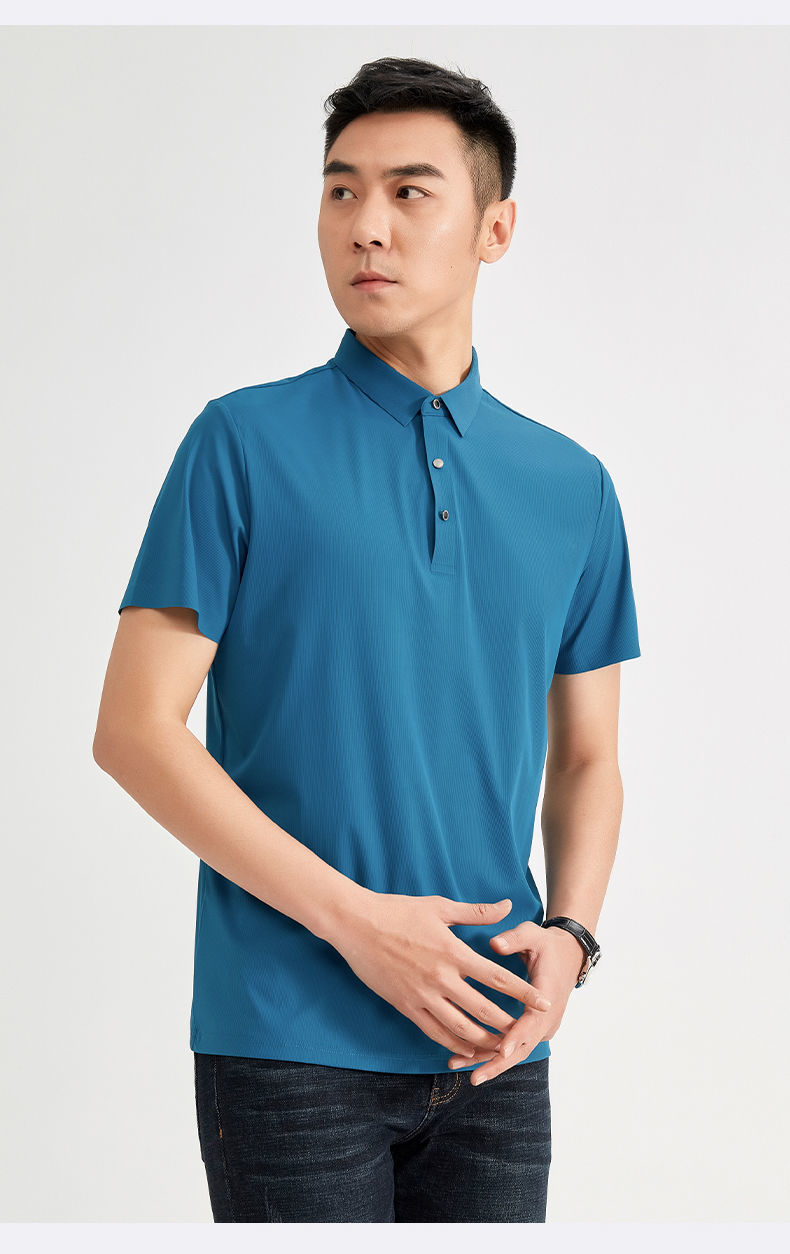 edenbo爱登堡男装夏季新款短袖男士polo衫纯色青春休闲保罗衫男蓝绿