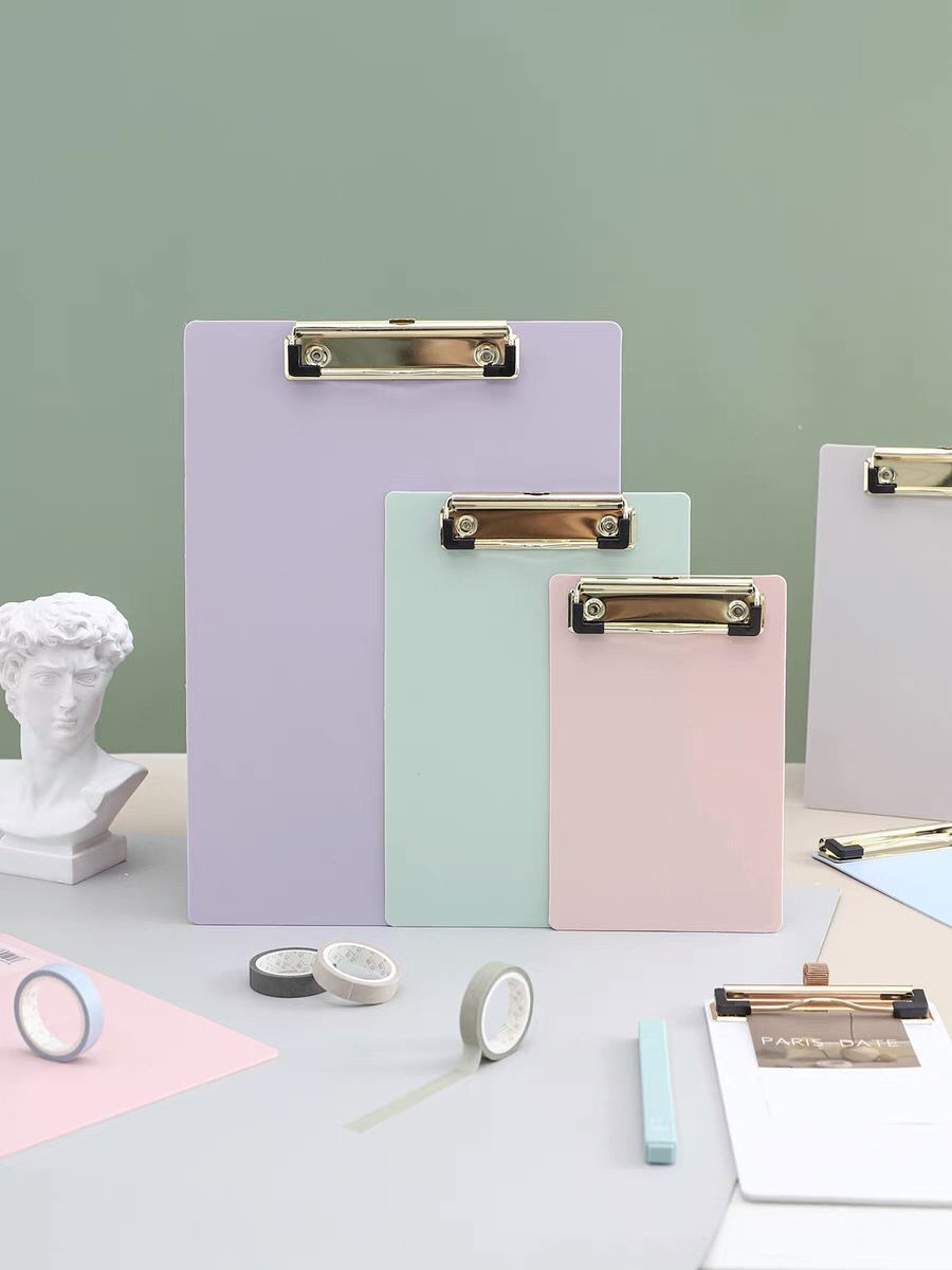 和日升莫兰迪a4板夹文件夹会议记录夹a5竖式写字板垫板硬壳a6点菜单