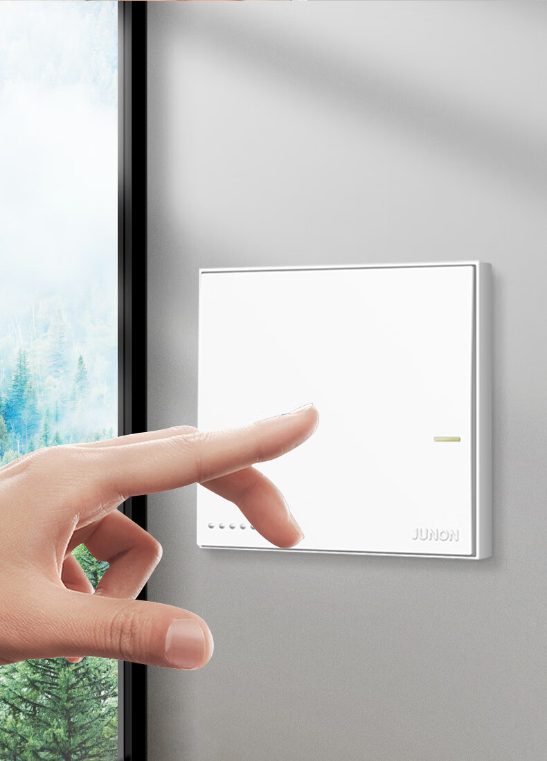 俊朗五孔开关插座 面板家用一开五孔单控双控多孔usb墙壁电源86型暗装