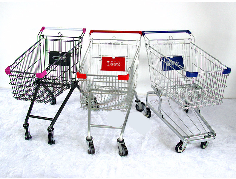 超市购物车手推车理货车成人家用超市买菜小推车商场推车特大号340升