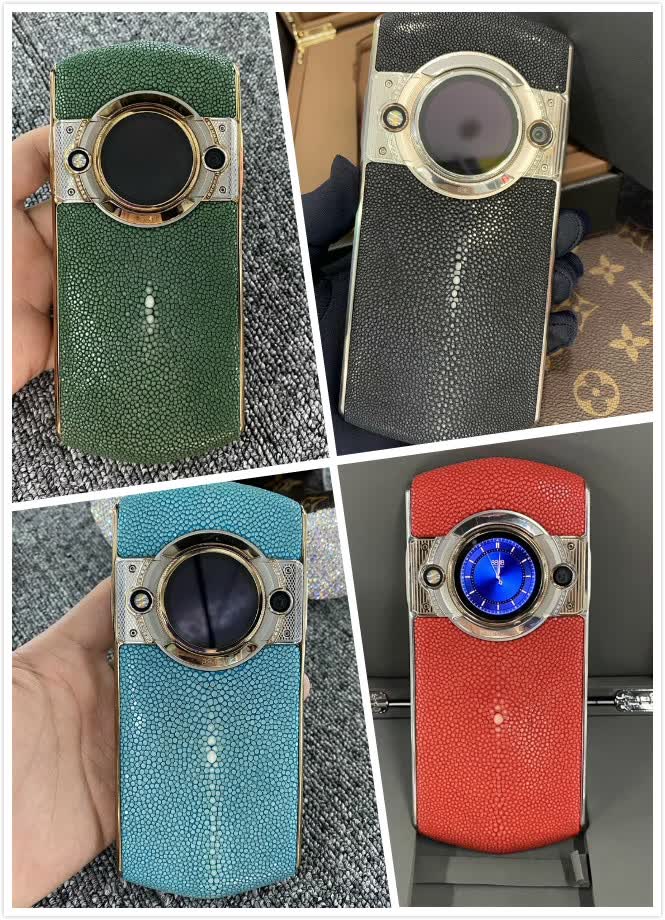 m6 m4 m5 皮质后盖后壳 换壳换皮 手机后盖真皮8848配件 m5压纹lv款