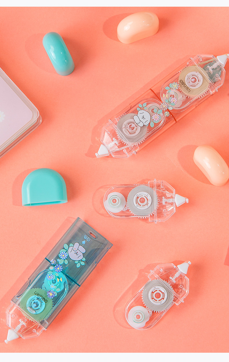 改正带学生用修正带女可爱卡通少女心熊来跑娜比款橙壳3袋替芯共54米