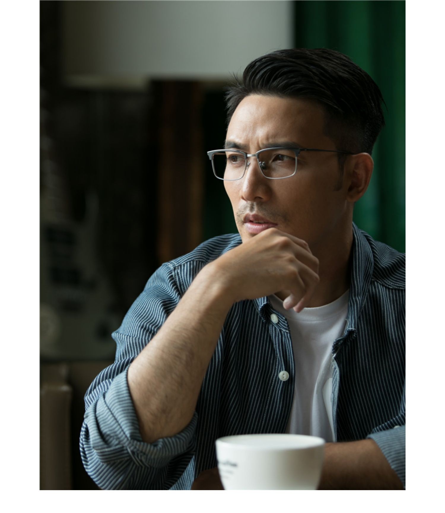 【官方精品】高档品牌木村拓哉纯钛眼镜配眼睛近视眼镜框男复古半框