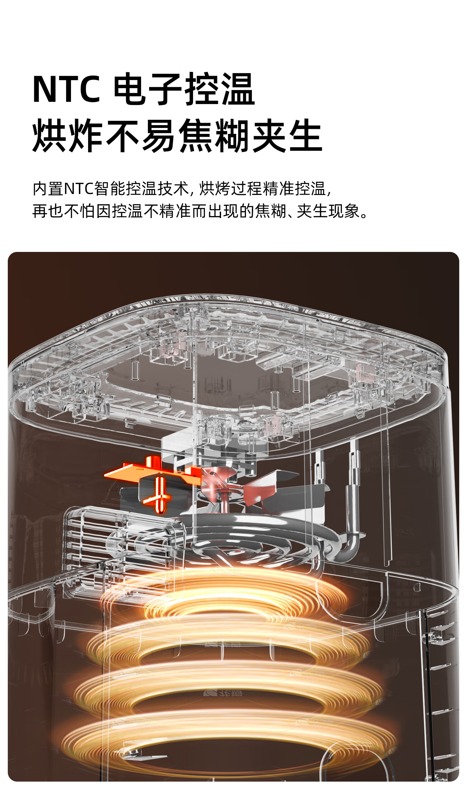 奥克斯（AUX） 空气炸锅6L大容量炸锅6L薯条机大功率低脂家用免翻面智能触屏定时多功能无油烟电炸锅不沾低脂煎炸锅薯条机大功率 【重磅上市】旋钮双控墨绿色 6L详情图片4