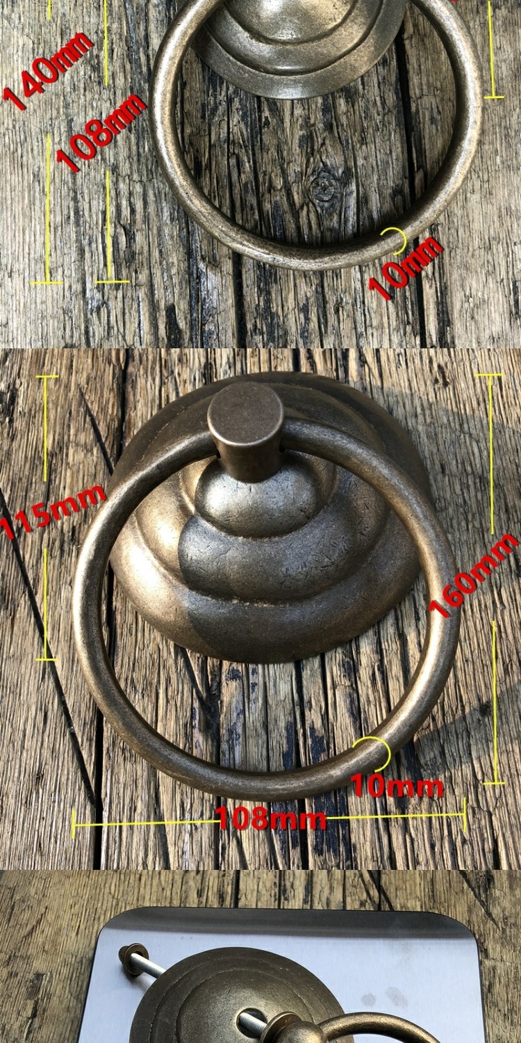 仿古大门铜环简洁式门环纯铜大门把手中式纯铜扣环复古