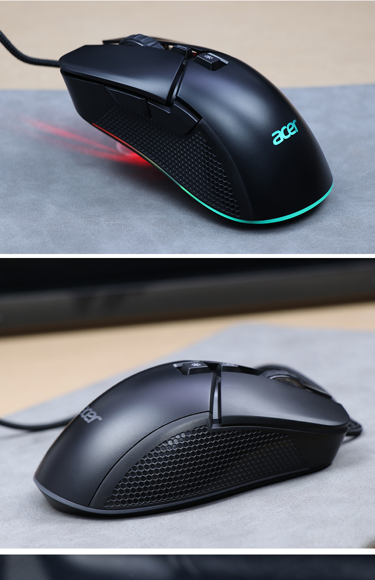 宏碁acer游戏电竞鼠标有线机械宏编程rgb背光宏碁鼠标有线吃鸡竞技