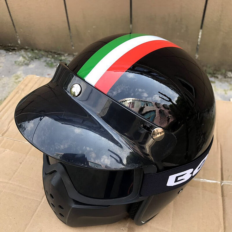 大黄蜂头盔摩托头盔复古太子哈雷摩托车头盔半盔四季机车踏板车3/4盔