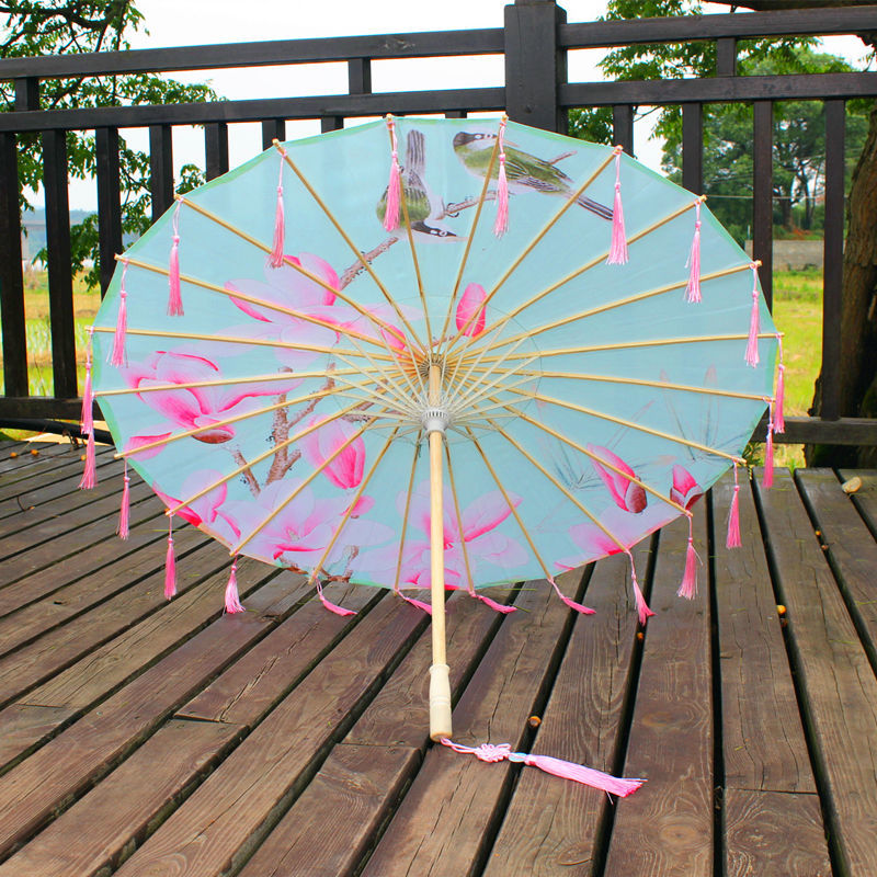 趣市儿古风伞流苏防雨古代汉服舞蹈伞走秀道具旗袍走秀演出跳舞油纸伞