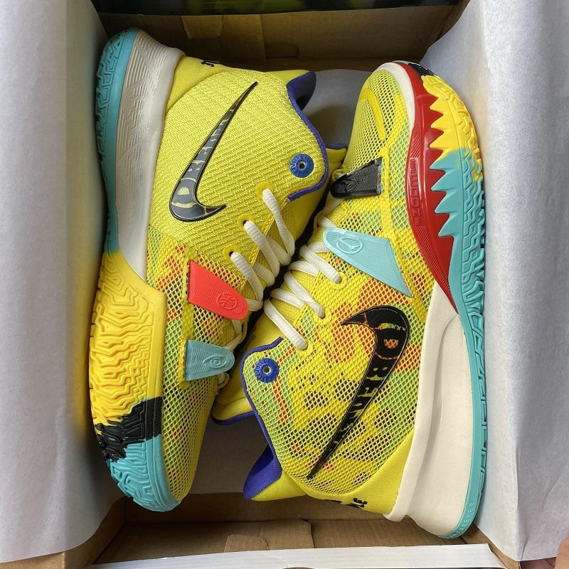 篮球鞋男女数学公式鸳鸯摩擦会响有声音透气垫学生运动鞋 欧文7柠檬黄
