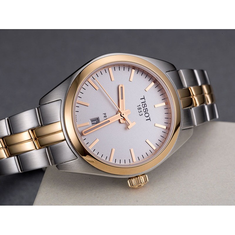 天梭(tissot)瑞士手表pr100灵动系列石英时尚运动女表情人节礼物送