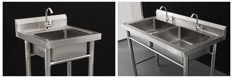 不锈钢水池单槽水槽洗手盆洗菜盆洗碗池商用家用双槽厨房三槽素界双池
