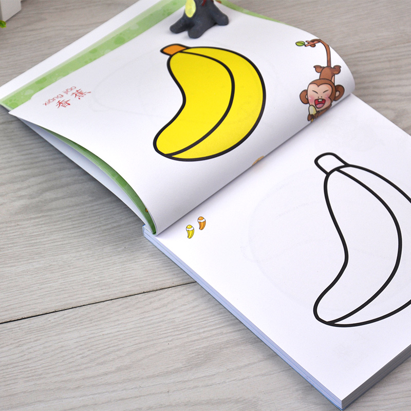2岁基础本幼儿童涂色书简笔画大全幼儿园启蒙认知美术培训学画画素描
