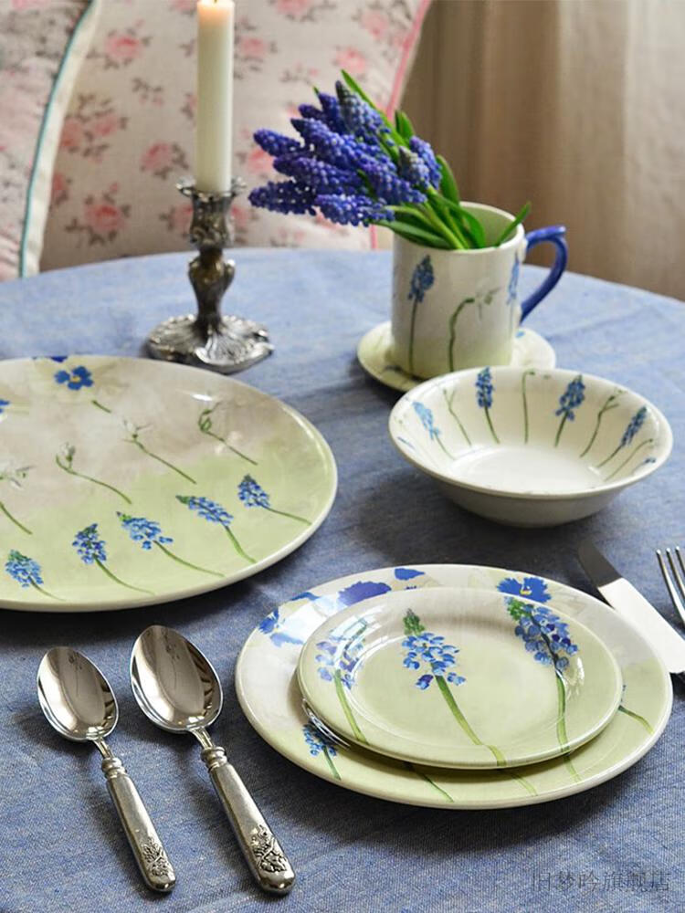 【新升级】爱丽丝茶具 gien法国餐具陶瓷餐盘田园风点心盘餐碗茶具