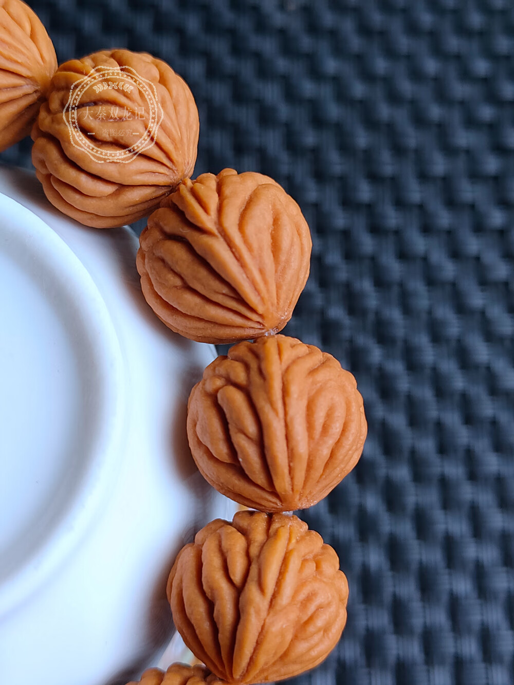 柳叶龙纹桃核长串苍龙纹桃胡秦岭山脉男女款手链桃木手串苍龙2021mm