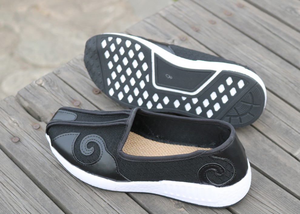 爱韬道士鞋禅意布鞋武当太极拳鞋女道鞋秋冬保暖武术练功鞋男云勾鞋纯