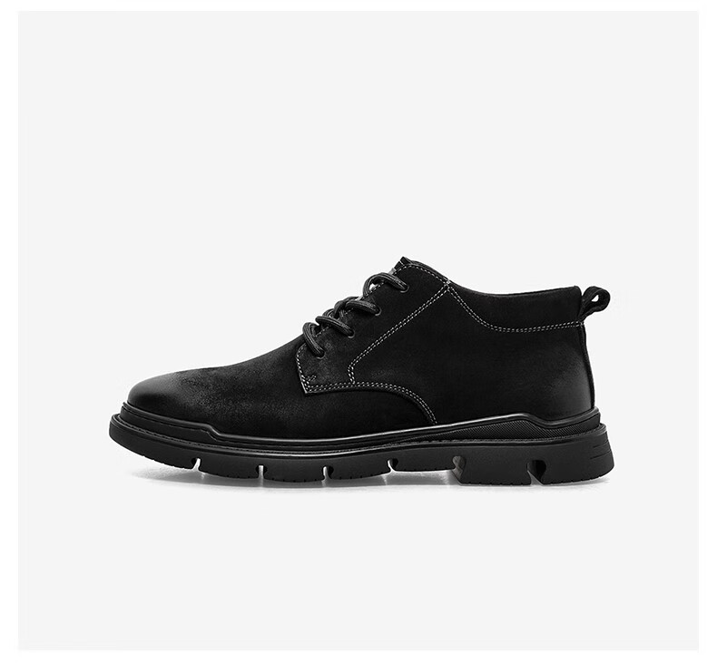 【百思图鞋靴>流行男鞋>男士休闲鞋】basto百思图男靴冬季加绒保暖牛