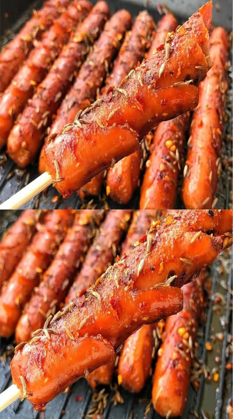 路边摊铁板煎烤肠油炸火腿肠烧烤淀粉肠面肠香肠泡面零食整箱批发 6根