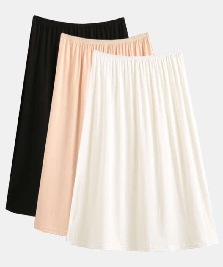 楼染衬裙打底裙衬裙打底裙内衬裙莫代尔裙子内衬防走光打底半身裙黑