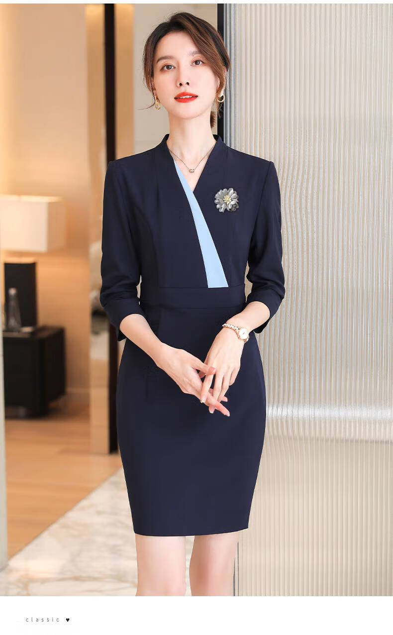 案场客服售楼部物业客服工作服职业装连衣裙酒店前台工作装女工装