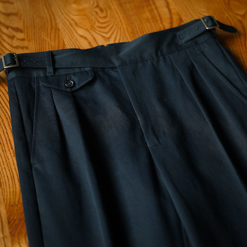 廓尔喀西裤棉质春夏男士长裤廓尔格风格复古意式直筒裤那不勒斯商务