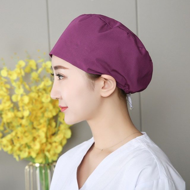贝佳淑新品室护士帽花帽调节扣印花帽女护士帽子室头巾油烟包头帽睡帽